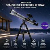 CELESTRON STARSENSE EXPLORER LT 80AZ REFRACTOR TELESCOPE - SILVER