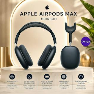 APPLE AIRPODS MAX 2 WIRELESS NOISE-CANCELLING HEADPHONES - MIDNIGHT