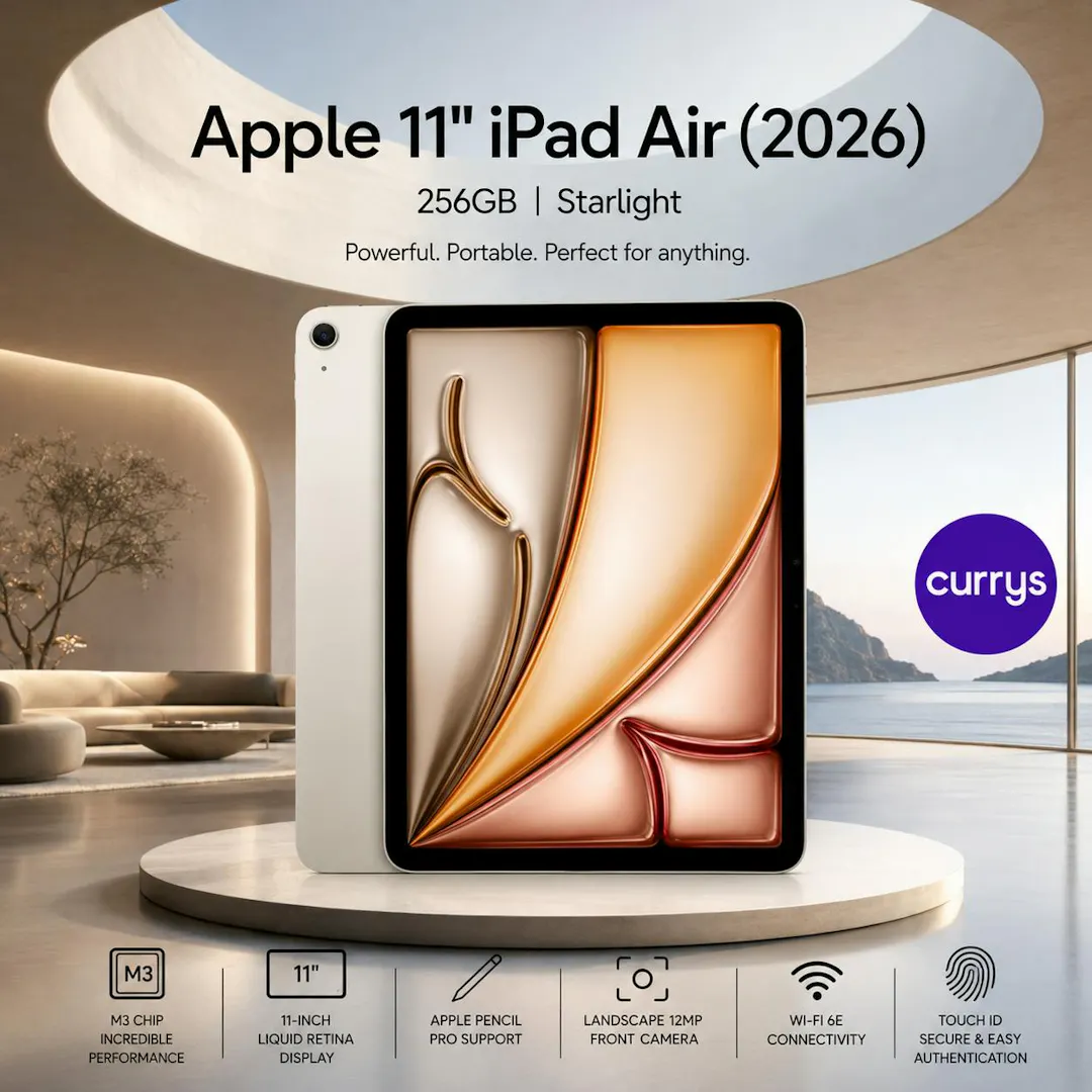 APPLE 11" IPAD AIR (2026) 256GB STARLIGHT – M4 CHIP