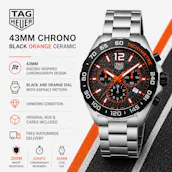 TAG Heuer F1 43mm Chrono BLACK ORANGE CERAMIC