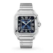 NEW SANTOS DE CARTIER BLUE DIAL WATCH - LOW ODD