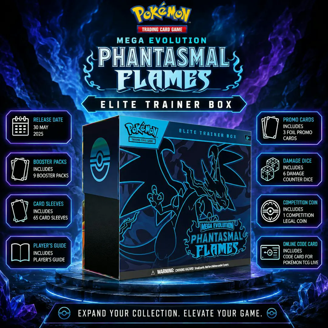 Ben Ford - POKÉMON MEGA EVOLUTION PHANTASMAL FLAMES ELITE TRAINER BOX