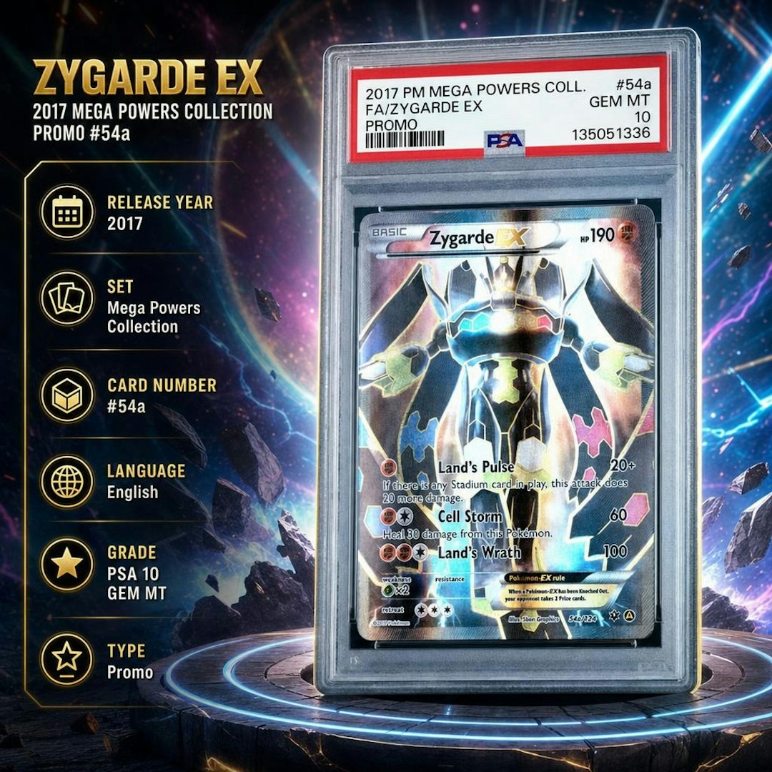 PSA 10 2017 POKEMON MEGA POWERS COLLECTION PROMO #54a FA/ZYGARDE EX
