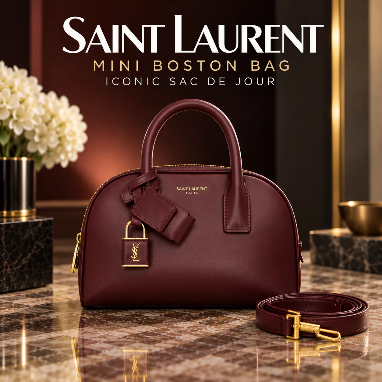 SAINT LAURENT MINI BOSTON BAG – ICONIC SAC DE JOUR