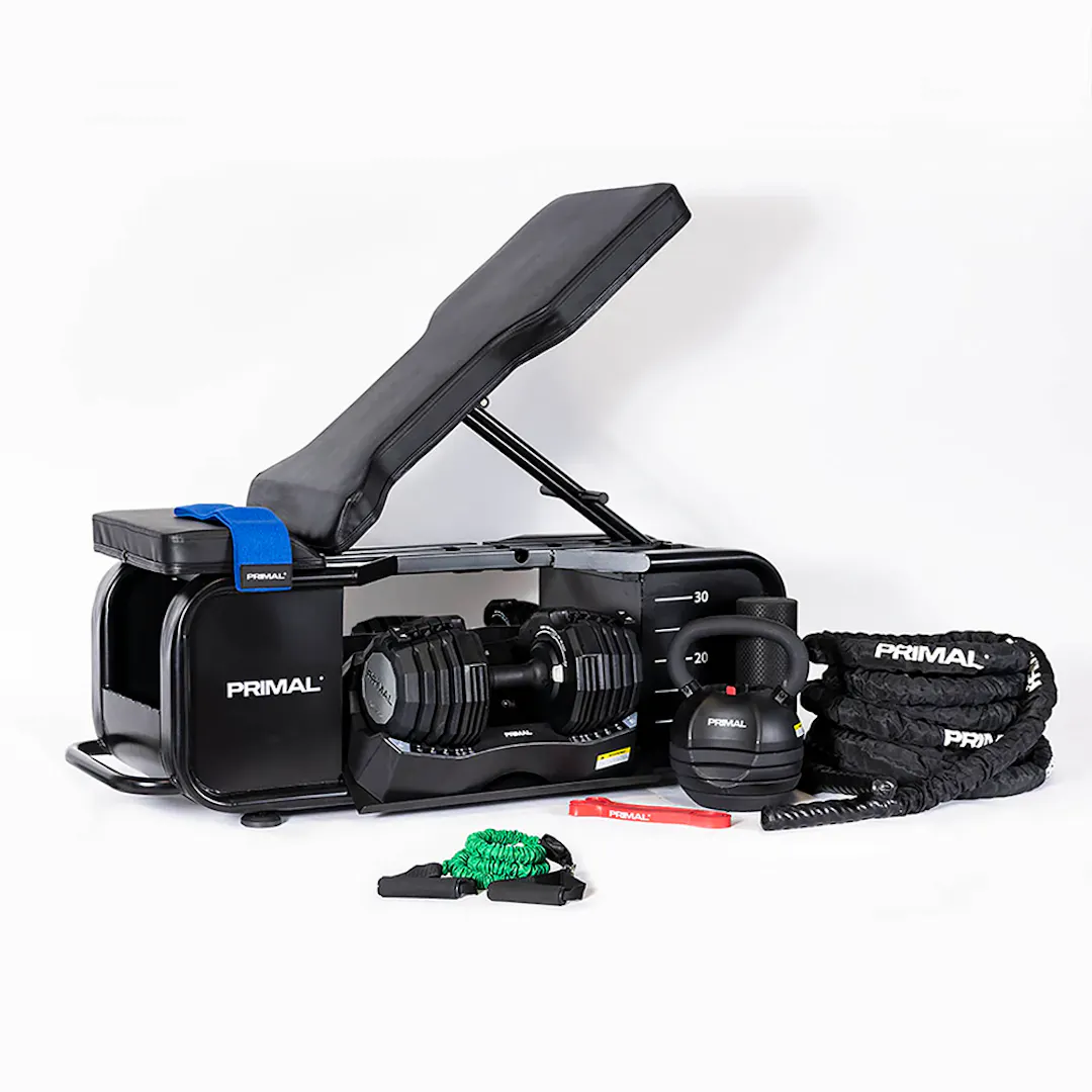 PRIMAL SERIES HIIT BENCH + ACCESSORIES + DUMBBELLS