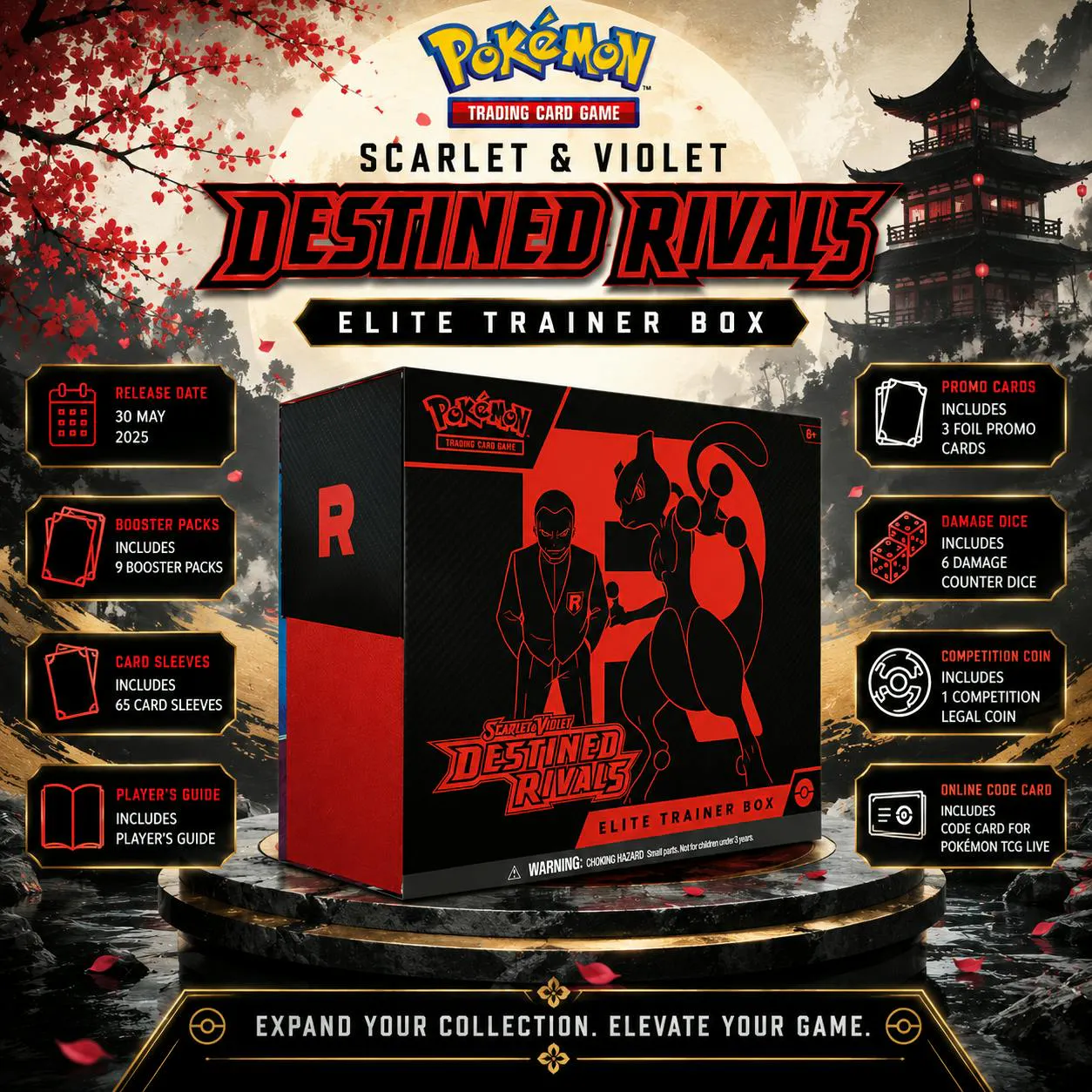 NEW POKÉMON SCARLET & VIOLET DESTINED RIVALS ELITE TRAINER BOX