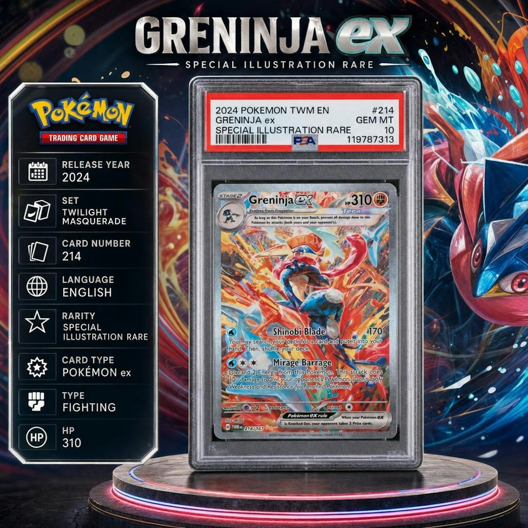 PSA 10 2024 POKEMON TWM EN-TWILIGHT MASQUERADE #214 GRENINJA ex SIR
