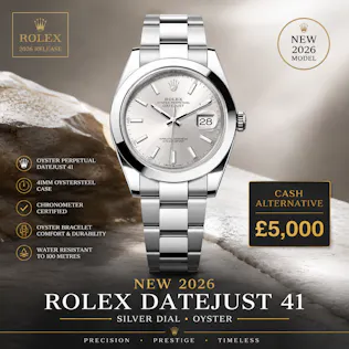 NEW ROLEX 2026 DATEJUST 41 SILVER DIAL OYSTER OR £5,000