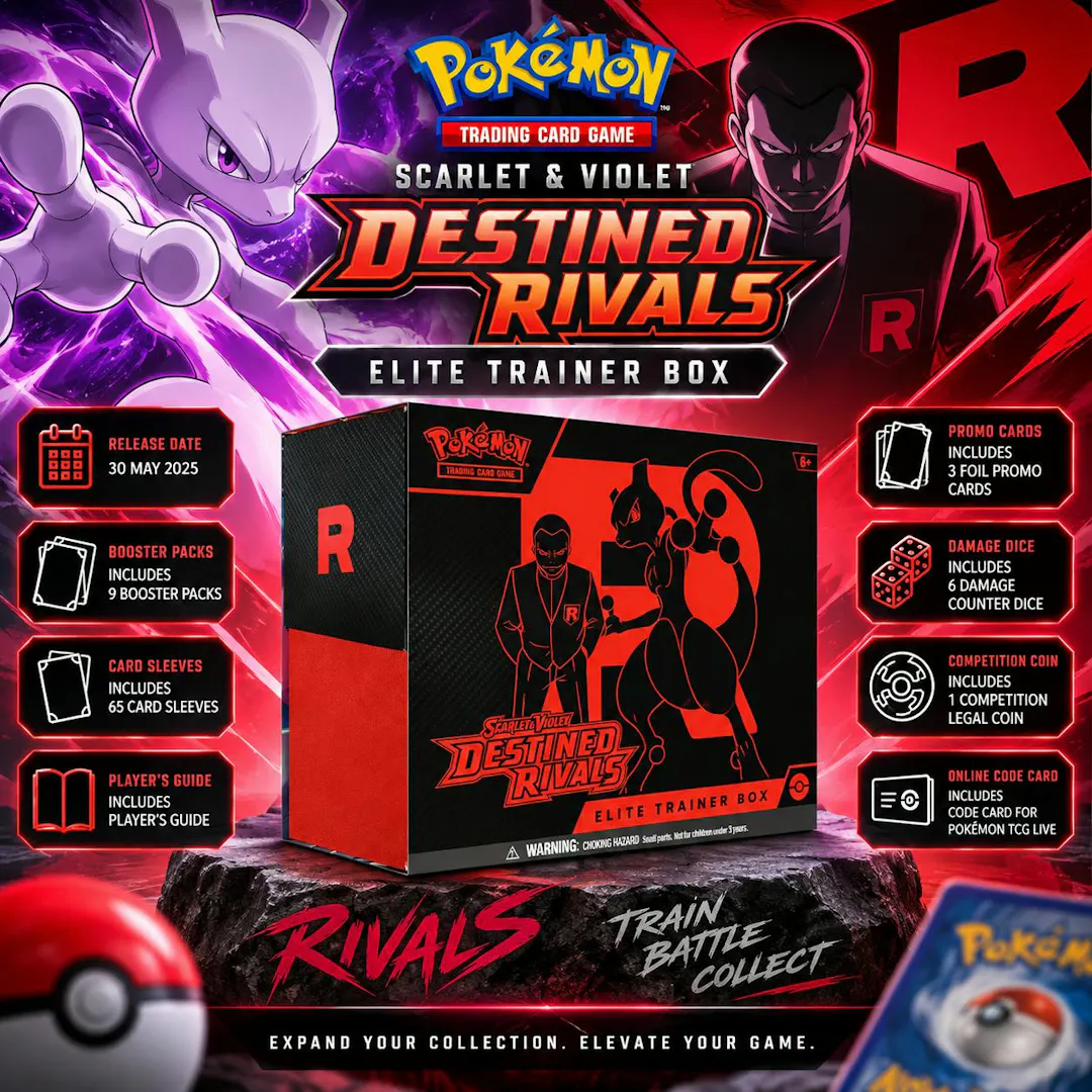 NEW POKÉMON SCARLET & VIOLET DESTINED RIVALS ELITE TRAINER BOX