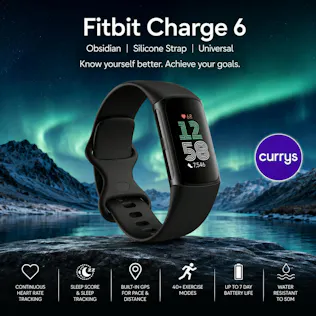 FITBIT CHARGE 6 FITNESS TRACKER - OBSIDIAN/BLACK, SILICONE STRAP, UNIVERSAL - PARENT DAY 4 #7