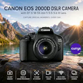 CANON EOS 2000D DSLR CAMERA & 18-55 MM LENS