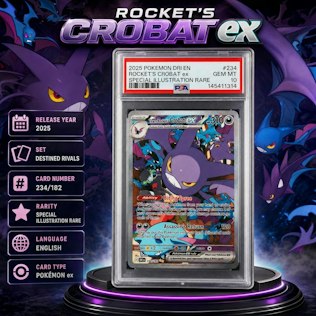 PSA 10 2025 POKEMON DRI EN-DESTINED RIVALS #234 ROCKET'S CROBAT ex
