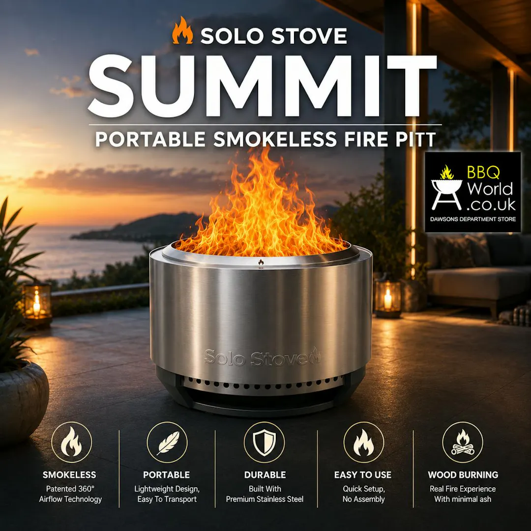 NEW SOLO STOVE SUMMIT 24 STAINLESS STEEL FIRE PIT + COVER