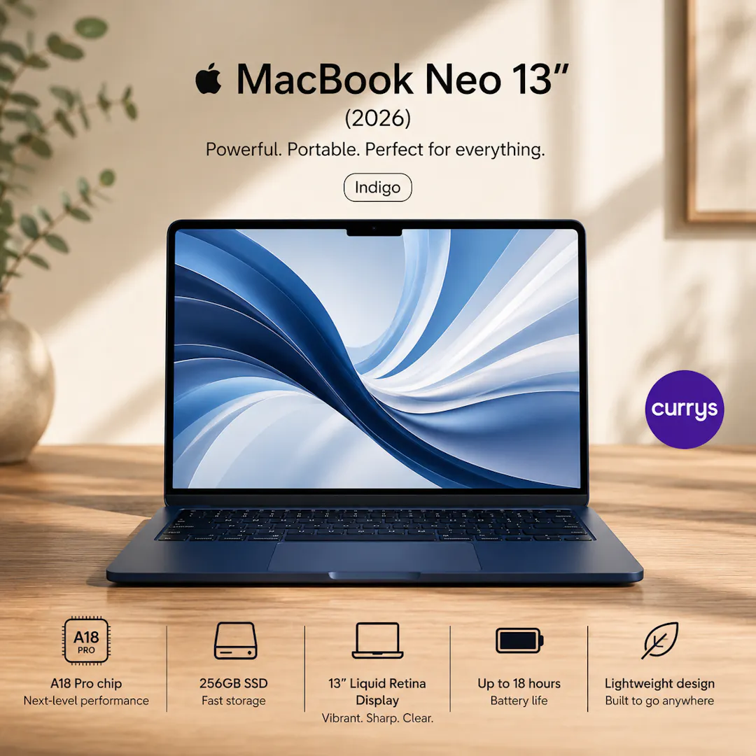 APPLE MACBOOK NEO 13" (2026) - A18 PRO, 256 GB SSD, INDIGO