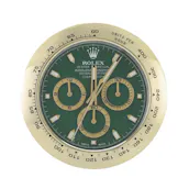 DAYTONA GOLD &AMP; GREEN ROLEX STYLE WALL CLOCK