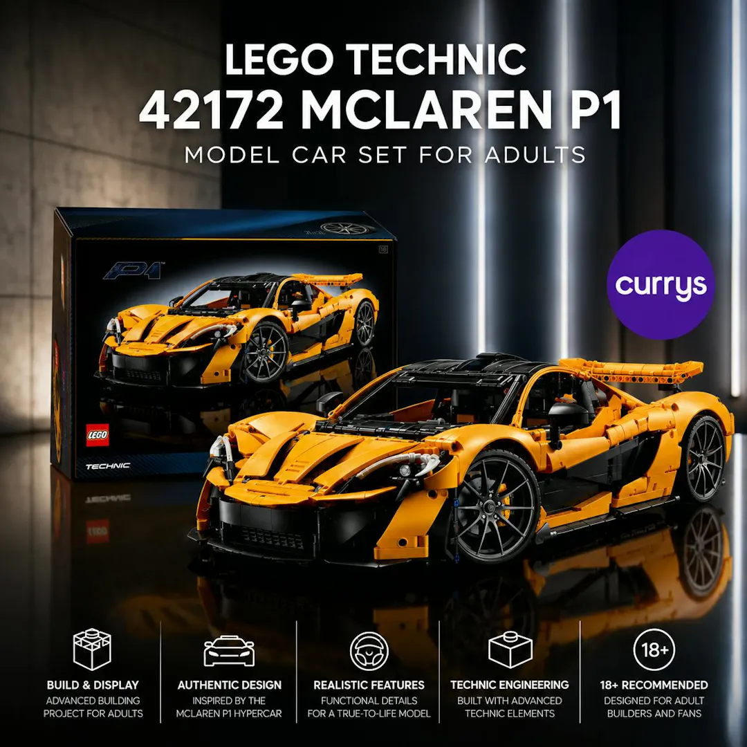 LEGO TECHNIC 42172 MCLAREN P1 MODEL CAR SET FOR ADULTS