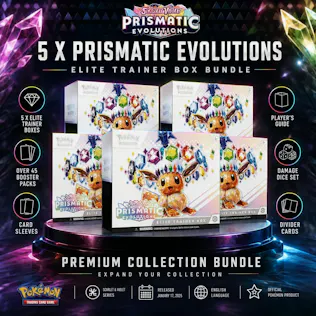 5 X POKÉMON PRISMATIC EVOLUTIONS ELITE TRAINER BOXES – BRAND NEW SEALED