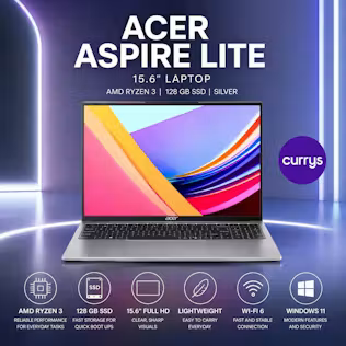 ACER ASPIRE LITE 15.6" LAPTOP - AMD RYZEN 3, 128 GB SSD, SILVER PRODUCT CODE: N607457W | NX.DSGEK.001 #11