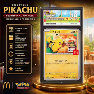 ACE 10 2025 PROMO PIKACHU #020/M-PJPN MCDONALD'S PROMOTION