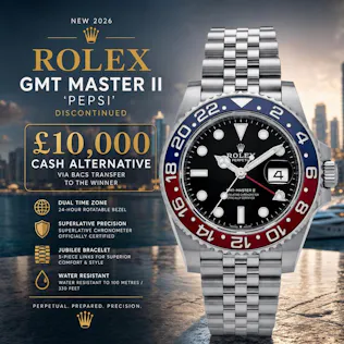 NEW 2026 (DISCONTINUED) ROLEX GMT MASTER II 'PEPSI' OR £10,000