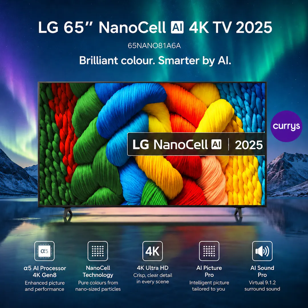LG NANO80 65" NANOCELL AI 4K HDR SMART TV