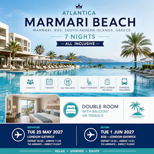 TUI 7 NIGHT ALL INCLUSIVE KOS BEACH HOLIDAY