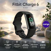 FITBIT CHARGE 6 FITNESS TRACKER - OBSIDIAN/BLACK, SILICONE STRAP, UNIVERSAL