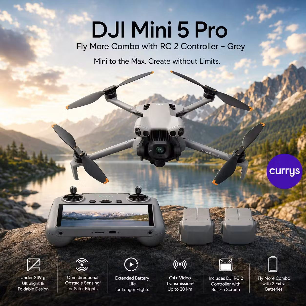 DJI MINI 5 PRO DRONE FLY MORE COMBO + RC 2 CONTROLLER