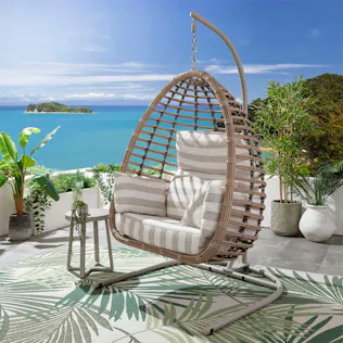 BALI HANGING EGG CHAIR + COVER 3 COLOUR CHOICES