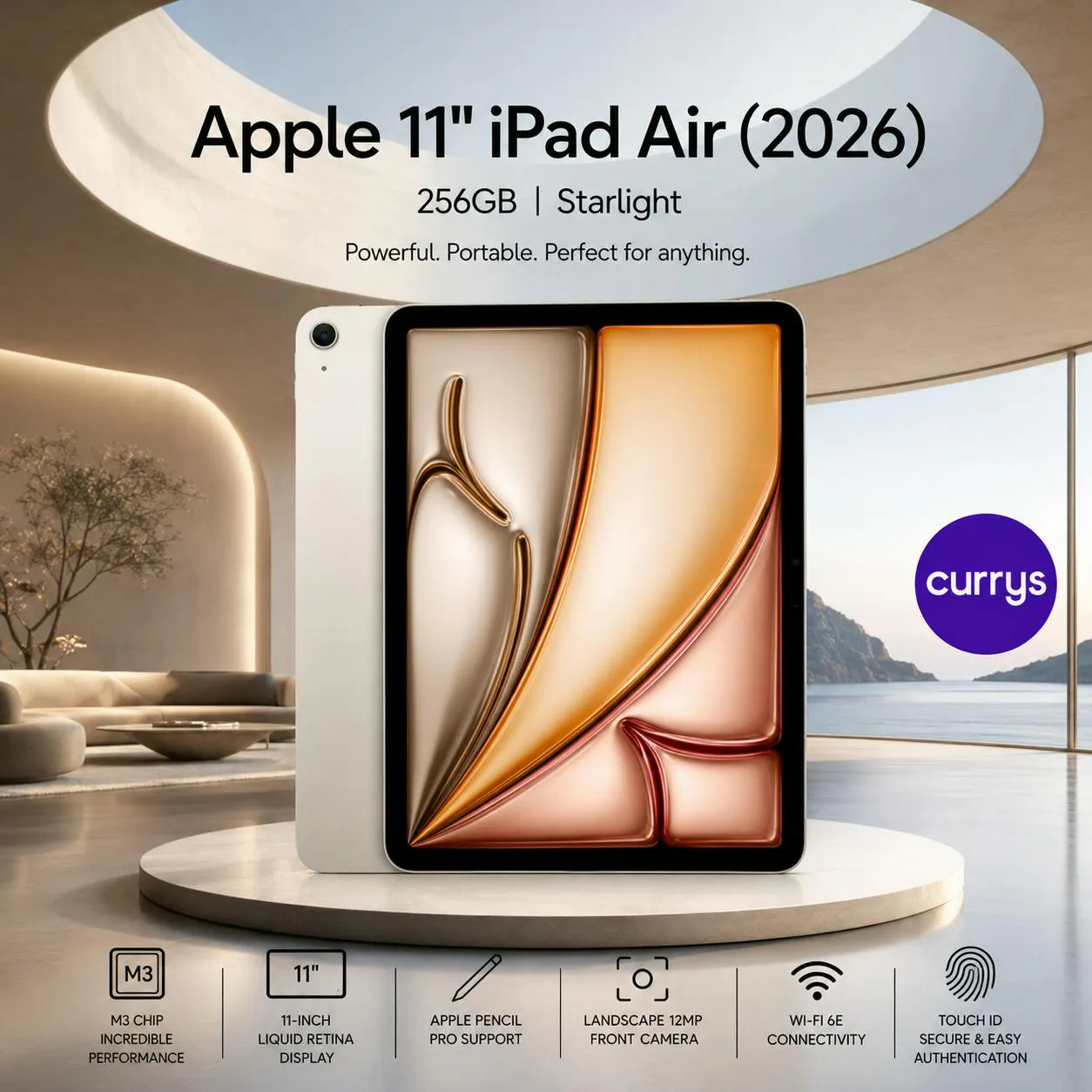 APPLE 11" IPAD AIR (2026) 256GB STARLIGHT – M4 CHIP