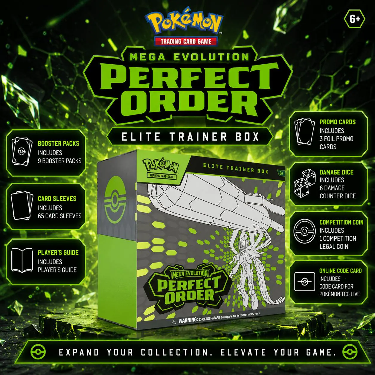 NEW POKEMON TCG MEGA EVOLUTION 'PERFECT ORDER' ELITE TRAINER BOX