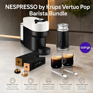 NESPRESSO by Krups Vertuo Pop Barista Bundle