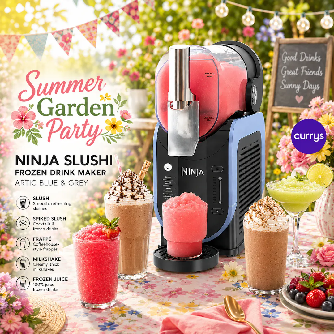 NINJA SLUSHI FROZEN DRINK MAKER - ARTIC BLUE & GREY