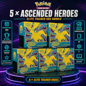 5 X POKÉMON TCG MEGA EVOLUTION ASCENDED HEROES ELITE TRAINER BOX BUNDLE