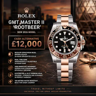NEW 2026 ROLEX GMT MASTER II 'ROOTBEER OR £12,000