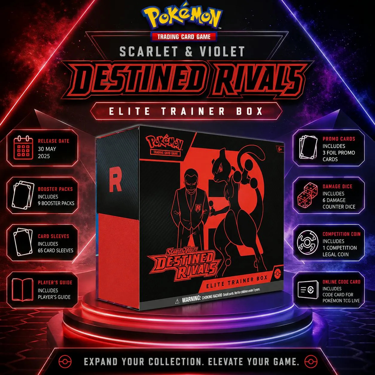 NEW POKÉMON SCARLET & VIOLET DESTINED RIVALS ELITE TRAINER BOX