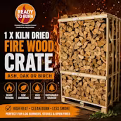 1 X KILN DRIED FIRE WOOD CRATE - ASH, OAK OR BIRCH