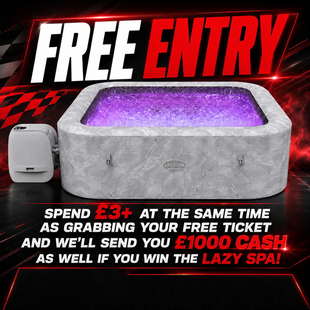 FREE ENTRY - LAZ-Y SPA OR £1000 CASH