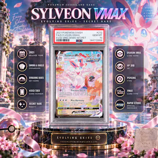 PSA 10 2021 POKEMON SWORD & SHIELD EVOLVING SKIES SYLVEON VMAX