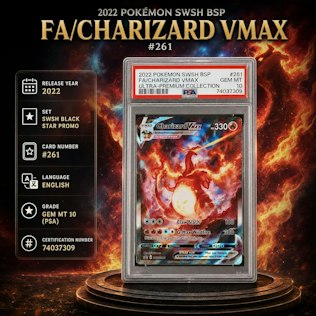 PSA 10 2022 POKEMON SWSH BLACK STAR PROMO #261 FA/CHARIZARD VMAX