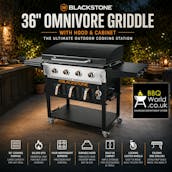 BLACKSTONE 36 INCH 4 BURNER GAS GRIDDLE PLUS WITH AIR FRYER