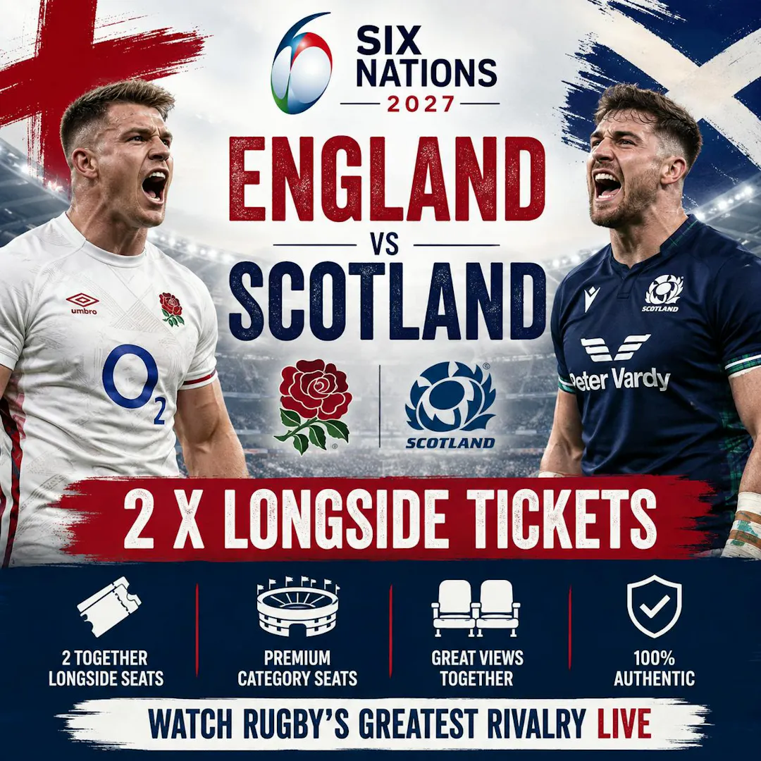 2 X 2027 SIX NATIONS ENGLAND VS SCOTLAND LONGSIDE TICKETS