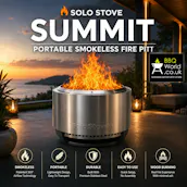 NEW SOLO STOVE SUMMIT 24 STAINLESS STEEL FIRE PIT + COVER