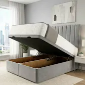 LUXURY OTTOMAN BED BUNDLE - FRAME, MATTRESS + CHOICE OF SIZE & FABRIC