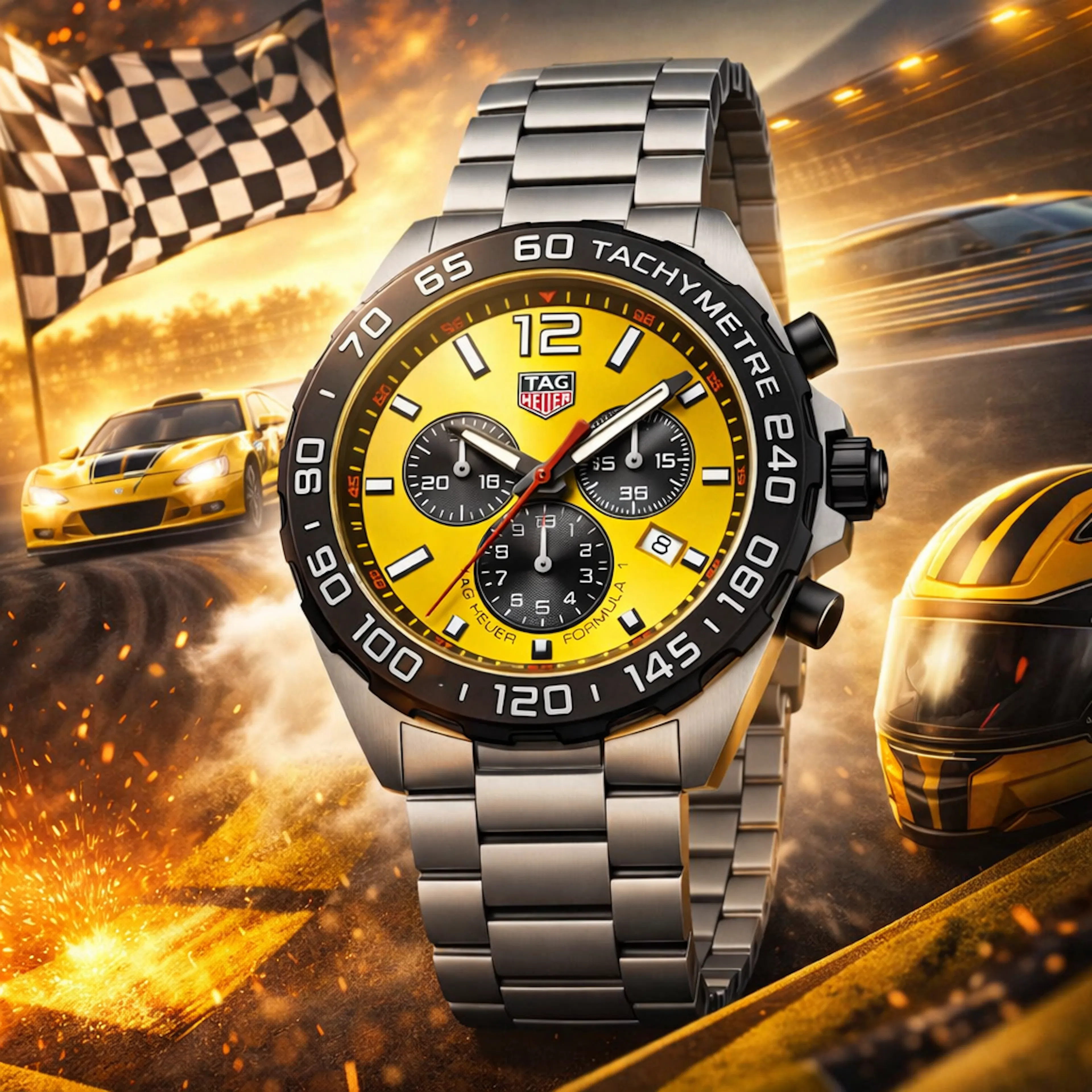John Tosh - TAG HEUER FORMULA 1 43MM CHRONOGRAPH SUNRAY YELLOW