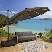 CANTILEVER GARDEN PARASOL 3M TILT/SWIVEL - 2 X COLOURS