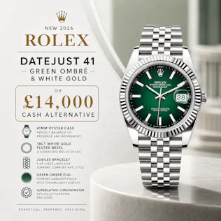 NEW 2026 ROLEX DATEJUST 41 GREEN OMBRE & WHITE GOLD OR £14,000