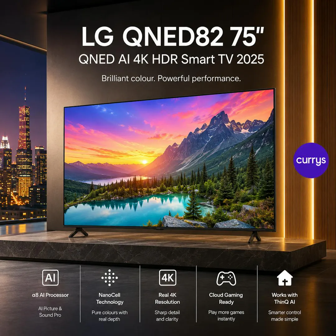 LG QNED82 75" QNED AI 4K HDR SMART TV