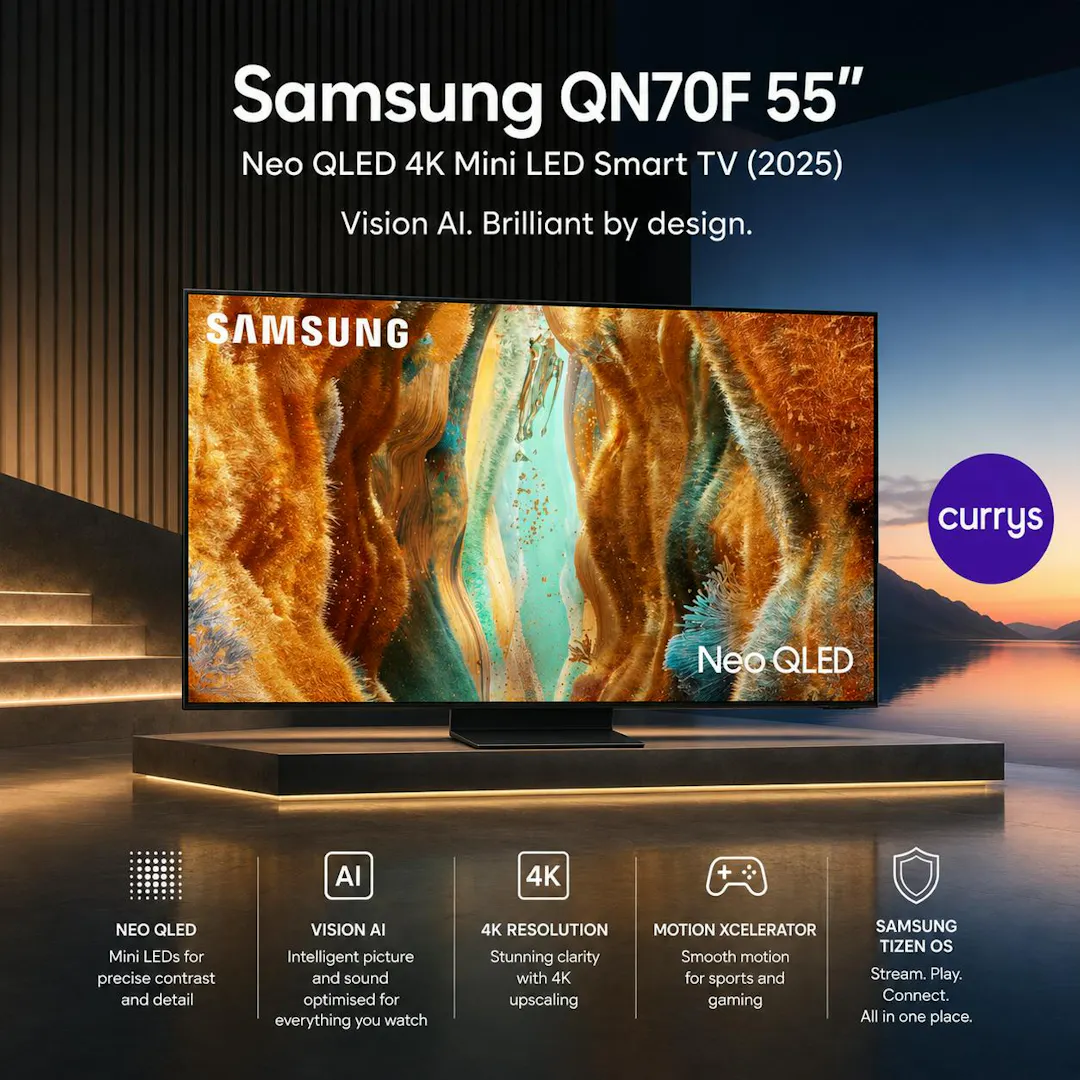 SAMSUNG QN70F 55" NEO QLED 4K MINI LED VISION AI SMART TV