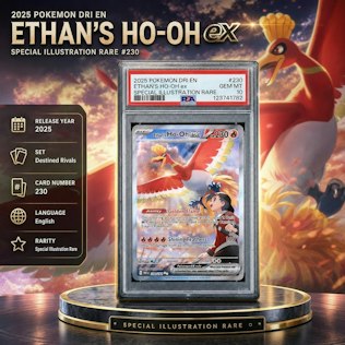 2025 POKEMON DRI EN-DESTINED RIVALS #230 ETHAN'S HO-OH ex SIR